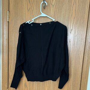AllSaints Black Sweater with Button Accents